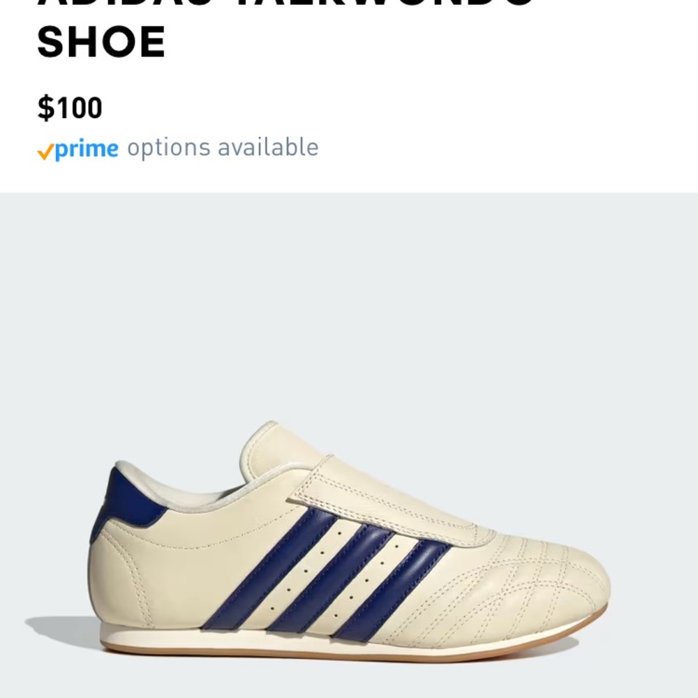 Adidas women's Cream and Navy Athletic Shoe taekwondo